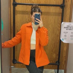 Orange zip up